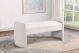 Peoria Velvet Upholstered Accent Bench Ivory