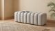 Summer Chenille Upholstered Channel Accent Bench Beige
