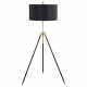 Zabka 63-inch Drum Shade Metal Tripod Floor Lamp Black