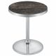 Cazen Round Faux Marble Top Pedestal Side Table Grey