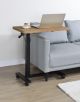 Westpark Pneumatic Adjustable C-Shape Side Table with Casters Mango