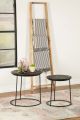 Loannis 2-piece Round Mango Wood Nesting Table Matte Black