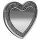 Aiko 36 x 30 Inch Heart Shaped LED Light Wall Mirror Silver