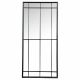 Annetta 24 x 52 Inch Window Pane Floor or Wall Mirror Black