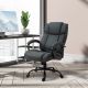  Executive Office Chair with Wide Seat, Computer Desk Chair with Adjustable Height, Swivel Wheels, Gray