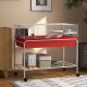  Two-Story Small Animal Cage Removable from Stand, Pet Habitat with Shelf & Wheels, 39