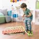 Qaba Track Builder Loop Kit Criss-Cross Glowing Race Track Toy Set Spooky Spider Fun Starter Kit, with Pull-back Car for Kids 3-6 years old, Lime Green