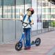  Kick Scooter for Kids 5-12 Years Old with Adjustable Height Handlebar, Non-slip Footplate, Big Wheels, Rear Brake, Blue