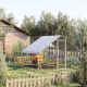  10' x 13' x 6.5' Metal Frame Chicken Run, Outdoor Hen House with Cover & Lockable Door