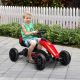 Aosom Kids Pedal Go Kart w/ Swing Axle, Shock-Absorbing Wheels,Red