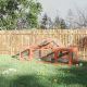  Large Wooden Rabbit Hutch Small Animal Habitat Enclosure Outdoor Run and Lockable Doors - Natural