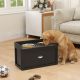  Pet Feeding Station Pet Dish Bowl Set with Storage, 2 Elevated Dog Bowls for Large Sized Dogs, Black