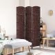 Room Divider, 3 Panel Folding Privacy Screen, 6FT Tall Portable Wicker Weave Partition Wall Divider for Bedroom, Home Office,Brown