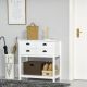  Sideboard Buffet Cabinet with Storage, Modern Coffee Bar Cabinet with 4 Drawers and Slatted Bottom Shelf, Console Table for Kitchen, Living Room, Dining Room, Hallway, White