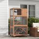  Catio, Outdoor Cat Enclosure House on Wheels with Hammock, Orange