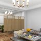  6 Panel Folding Room Divider Portable Privacy Screen Wave Fiber Room Partition for Home Office Natural