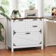  Lateral Filing Cabinet, Farmhouse File Cabinet with 4 Drawers, Fit Letter/A4/Legal Hanging Files, White