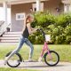 Aosom Youth Scooter, Kick Scooter with Adjustable Handlebars, Double Brakes, 16
