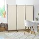  6' 3 Panel Room Divider, Indoor Privacy Screen for Home, Beige