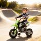 Qaba 12V Kids Electric Motorcycle w/ Twist Grip Throttle, Training Wheels, Rear Suspension & Music, Green