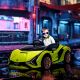 Aosom 12V Lamborghini SIAN Licensed Electric Car for kids with Remote Control, Horn, Music, & Headlights, Green