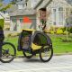 Aosom Dog Bike Trailer, Pet Stroller with Wheels for Medium Dogs, Yellow