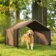  Portable Dog Tent Water Resistant for Outdoor Shade Protection,Brown