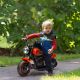Aosom 6V Kids Motorcycle w/ Training Wheels, Single-Button Start,Red