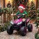 Aosom 12V Kids ATV Quad Car with Forward & Backward Function, Wear-Resistant Wheels, Music, for Toddlers 3-5 Years Old, Pink