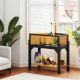  Wooden Tortoise Habitat with Storage Shelf, Tortoise Enclosure with Clear Windows, Openable Top, Lamp Holder, Yellow