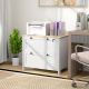  Lateral File Cabinet, 2 Drawer Filing Cabinet with Adjustable Hanging Bar for Letter, A4 and Legal Size, White