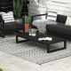  Reversible Outdoor Rug Carpet RV Camping Rugs with Carry Bag, 8' x 10', Gray & Cream White Boho