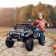 Qaba 12V Ride on Car, Ride on Truck w/ Remote, 4 Suspension Wheels, 3 MPH Max Speed, Music, Horn & Lights, Black