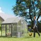  Large Wooden Chicken Run with Waterproof & Anti-UV Cover, for 6-8 Chickens, for Backyard, Farm, 5.5' x 6' x 6'