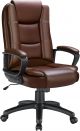 Brown Home Office Chair, 400LBS Ergonomic High Back Cushion Lumbar Back Support, Computer Desk Chair