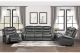 9405GY-6  3 Pc Gray Reclining Sofa Set (Sofa+Love+Recliner)