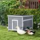 Wooden Duck Coop with Openable Roof, Removable Floor, Double Doors, Ramp, for 3-6 Ducks, Chickens, 30