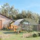 Large Metal Chicken Coop with Waterproof and Anti-UV Cover for Yard, Outdoor, Duck, Rabbit, 9.2' x 24.9' x 6.5'