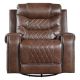 9405BR-1  Brown Swivel Glider Recliner