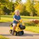 Aosom Kids Excavator Ride on Toy CAT Licensed with Manual Shovel, Horn, Hidden Storage for 18-36 Months, Yellow