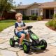 Aosom Ergonomic Pedal Go Kart Kids Ride-on Toy with Tough, Wear-Resistant Tread for Boys & Girls, Ages 5-12, Green