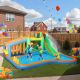Qaba 8 in 1 Inflatable Bounce House Water Slide with 550W High Power Blower, for 3-8 Years