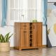 Retro Wine Cabinet for 6 Bottles, Wine Rack Sideboard Serving Bar with Glass Holders and 1 Drawer,Brown