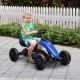 Aosom Kids Pedal Go Kart w/ Swing Axle, Shock-Absorbing Wheels, Blue