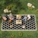  Reversible Outdoor Rug, 9' x 18' Waterproof Plastic Straw Floor Mat, Portable RV Camping Carpet, Large Floor Mat for Deck, Backyard, Picnic, Beach, Black & Beige