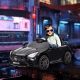 Qaba Mercedes-Benz AMG GTR Licensed 12V Battery Powered Kids Electric Car w/ Remote Control & Soft Start, Black