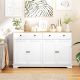  Modern Sideboard, Buffet Cabinet with Storage Drawers, Adjustable Shelves for Living Room, Dining Room, Entryway, White