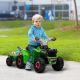 Aosom 6V Electric Toy Car with Back Trailer, Forward Backward, Wear-Resistant Wheels for Ages 18-36 Months, Green