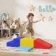 Qaba Foam Play Set for Toddlers and Children Crawling or Sliding, Multicolor