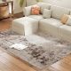  Machine Washable Area Rug 5x7, Non-Slip Modern Abstract Floor Carpet for Living Room, Bedroom, Dining Room, Mixed-Brown